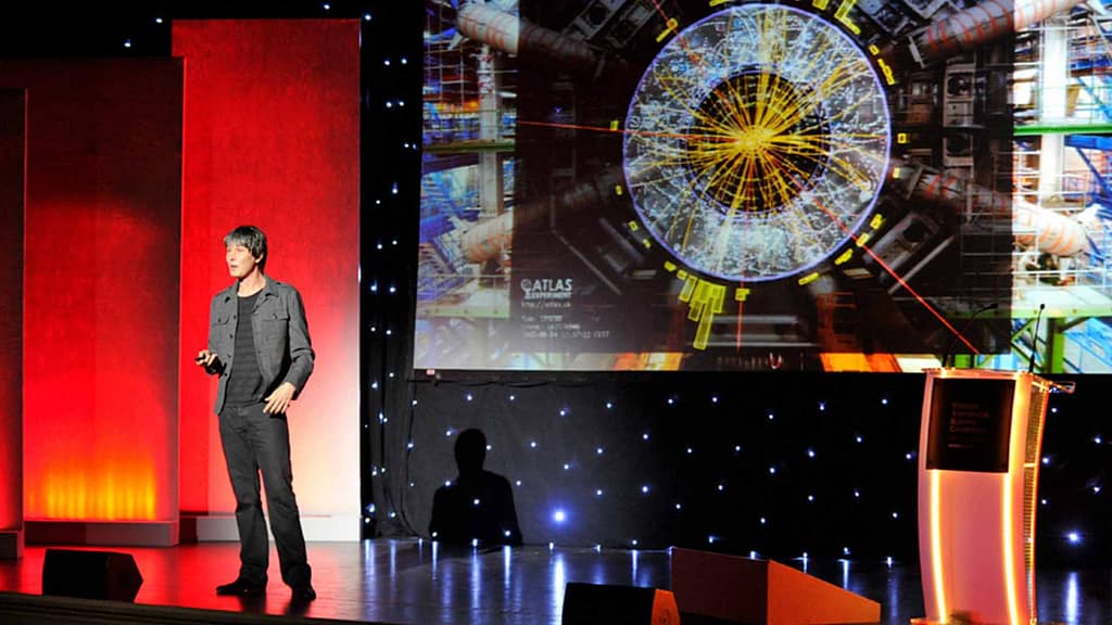 professor Brian cox at corporate event